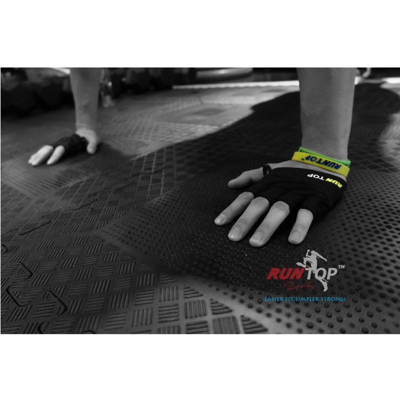 RUNTOP Workout Gloves Weight Lifting Grips with Silicon Padding Exercise Gloves Perfect for Women Men Cross Training WODS Weightlifting Bodybuilding Powerlifting Gym Fitness (Black, S) - Image 4